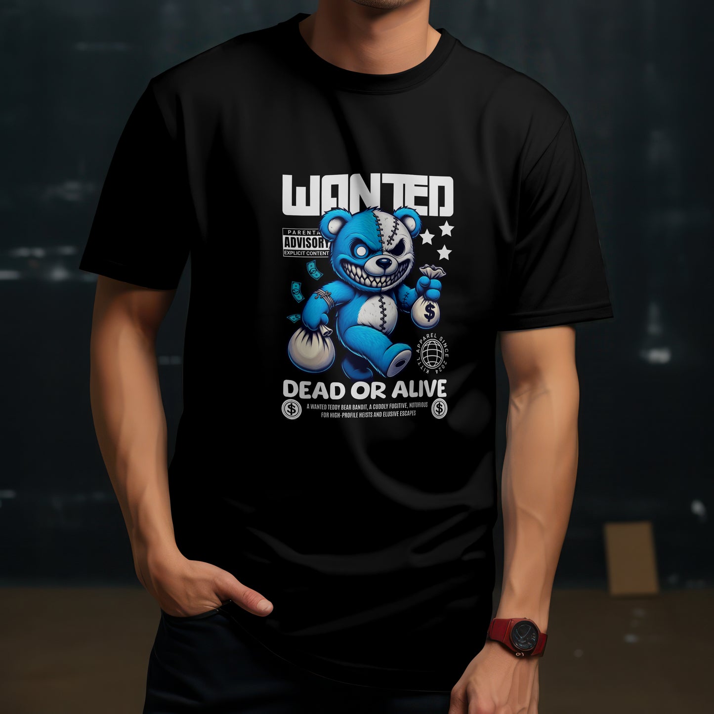 T-shirt "Wanted Teddy Bear – Dead or Alive"